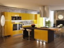 Жовта кухня (88 фото): кухонні гарнітури чорно, біло-зелено – та синьо-жовтого, лимонного і інших кольорів в інтер’єрі, приклади дизайну