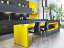 Жовта кухня (88 фото): кухонні гарнітури чорно, біло-зелено – та синьо-жовтого, лимонного і інших кольорів в інтер’єрі, приклади дизайну