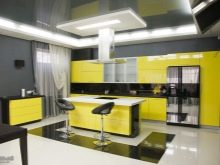 Жовта кухня (88 фото): кухонні гарнітури чорно, біло-зелено – та синьо-жовтого, лимонного і інших кольорів в інтер’єрі, приклади дизайну