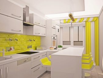 Жовта кухня (88 фото): кухонні гарнітури чорно, біло-зелено – та синьо-жовтого, лимонного і інших кольорів в інтер’єрі, приклади дизайну