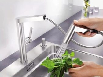Змішувачі для кухні Blanco (23 фото): особливості і пристрій кухонних кранів Blanco для питної води. Огляд моделей Mida, Fontas і Daras з фільтром і висувною лійкою для миття