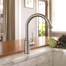 Змішувачі для кухні Hansgrohe (21 фото): моделі кухонних кранів з висувним изливом, колекція змішувачів Focus та інші