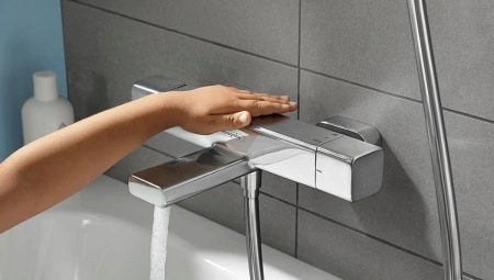 Змішувач для ванної Hansgrohe: вибираємо моделі з довгим виливом, з кріпленням на борт і термостатом, комплект 3 в 1 і підлоговий