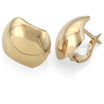 Золоті сережки без каменів (фото 48): моделі без вставок, види сережок з жовтого золота без каменів